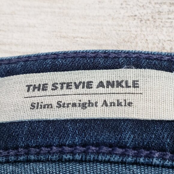 Ag Adriano Goldschmied Women’s The Stevie Slim Straight Ankle Cropped Jeans 25R - Picture 6 of 9